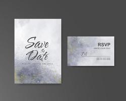 Wedding invitation with abstract watercolor background vector