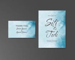 Wedding invitation with abstract watercolor background vector