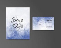 Wedding invitation with abstract watercolor background vector