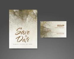 Wedding invitation with abstract watercolor background vector