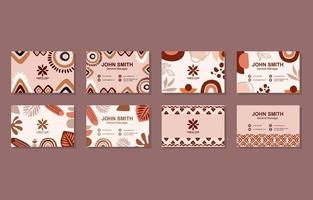 Business Card Template With Organic Shape vector