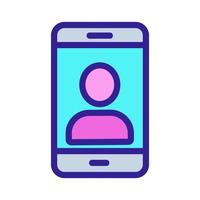 Control with the phone icon vector. Isolated contour symbol illustration vector
