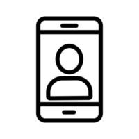 Control with the phone icon vector. Isolated contour symbol illustration vector