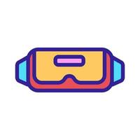 Virtual reality icon vector glasses. Isolated contour symbol illustration