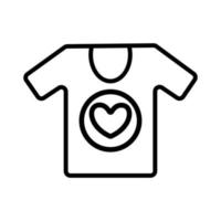 Clothes volunteer icon vector. Isolated contour symbol illustration vector