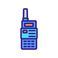 ilustración de contorno de vector de icono de walkie-talkie de equipo profesional