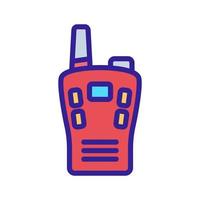 compact multi-button walkie talkie icon vector outline illustration