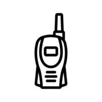 ilustración de contorno de vector de icono de walkie-talkie compacto