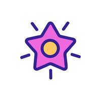 Star icon vector. Isolated contour symbol illustration vector