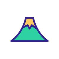 vector de icono de volcán. ilustración de símbolo de contorno aislado