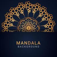 luxury mandala golden with a black background elegant designluxury mandala golden with a black background elegant design vector