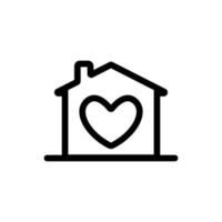 Favorite House Icon Vector. Isolated contour symbol illustration vector