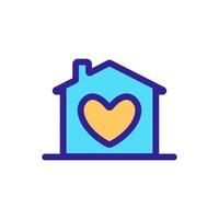 Favorite House Icon Vector. Isolated contour symbol illustration vector