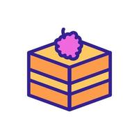 Raspberry cake icon vector. Isolated contour symbol illustration vector