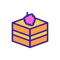 Raspberry cake icon vector. Isolated contour symbol illustration vector