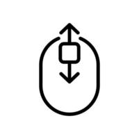 Scroll the screen icon vector. Isolated contour symbol illustration vector