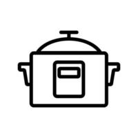 crock-pot kitchen icon vector outline illustration