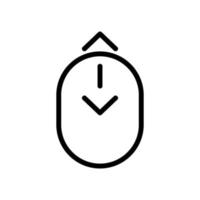 Scroll the screen icon vector. Isolated contour symbol illustration vector