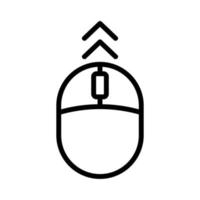 Scroll the screen icon vector. Isolated contour symbol illustration vector