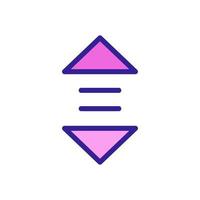 Scroll the screen icon vector. Isolated contour symbol illustration vector
