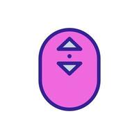 Scroll the screen icon vector. Isolated contour symbol illustration vector