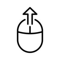 Scroll the screen icon vector. Isolated contour symbol illustration vector