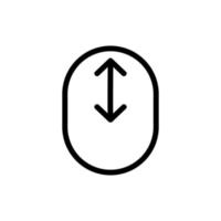 Scroll the screen icon vector. Isolated contour symbol illustration vector