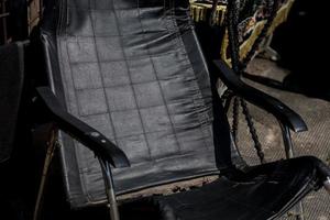 old vintage leather armchair photo