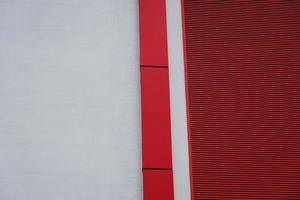 Red modern minimalist facade. photo