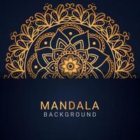 mandala de lujo dorado con un diseño elegante de fondo negromandala de lujo dorado con un diseño elegante de fondo negro vector