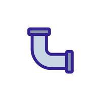 pipe icon vector. Isolated contour symbol illustration vector