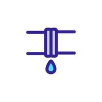 pipe icon vector. Isolated contour symbol illustration vector