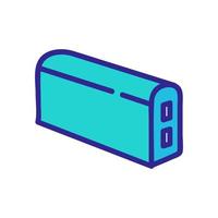 two-port portable charging in semicircle icon vector outline illustration