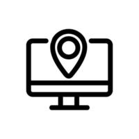 Address monitor icon vector. Isolated contour symbol illustration vector