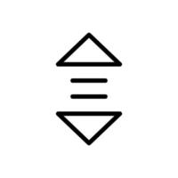 Scroll the screen icon vector. Isolated contour symbol illustration vector