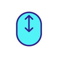 Scroll the screen icon vector. Isolated contour symbol illustration vector