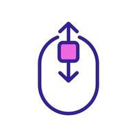 Scroll the screen icon vector. Isolated contour symbol illustration vector