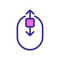 Scroll the screen icon vector. Isolated contour symbol illustration vector