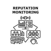 Reputation Monitoring Vector Concept Color Illustration