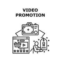 ilustración de color de concepto de vector de promoción de video