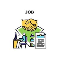 Job Manager Vector Concept Color Illustration