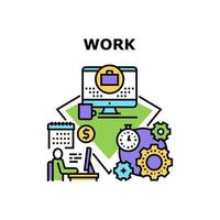 Work Manager Vector Concept Color Illustration