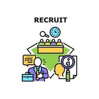 Recruit Employee Vector Concept Color Illustration