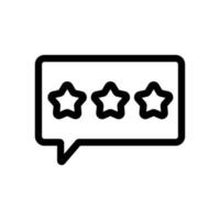 Message rating icon vector. Isolated contour symbol illustration vector