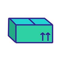 Box parcel icon vector. Isolated contour symbol illustration vector