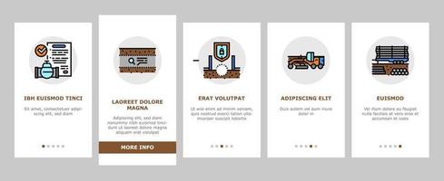 Pipeline Construction Onboarding Icons Set Vector