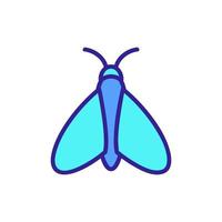 Moth icon vector. Isolated contour symbol illustration vector