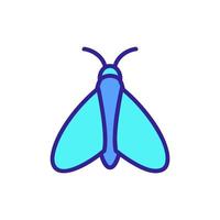 Moth icon vector. Isolated contour symbol illustration vector