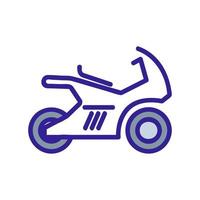 motorcycle icon vector. Isolated contour symbol illustration vector