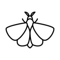 Moth icon vector. Isolated contour symbol illustration vector